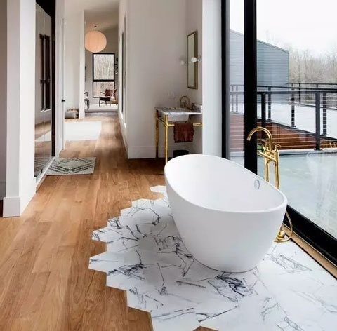 百搭生活 木地板與瓷磚混合搭配營造靚麗家居風景 百搭生活 木地板與瓷磚混合搭配營造靚麗家居風景