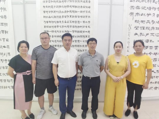 中山市燈飾照明行業協會黨支部出席建黨99周年李圯書法展 中山市燈飾照明行業協會黨支部出席建黨99周年李圯書法展